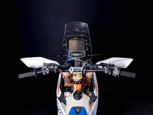 KTM EXC rally cockpit