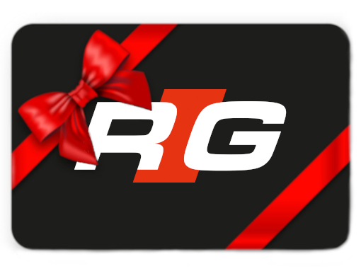 Gift card with red bow and ribbons. Black Friday shopping concept
